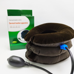 Ортопедический надувной воротник (подушка - массажер для шеи) с грушей  Cervical Neck Trаction Devic